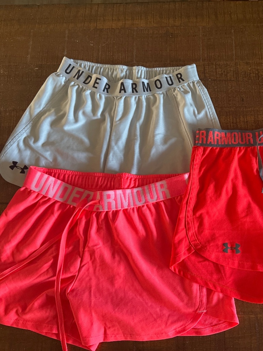 3 pair of women’s under armour loose, semi fitted shorts